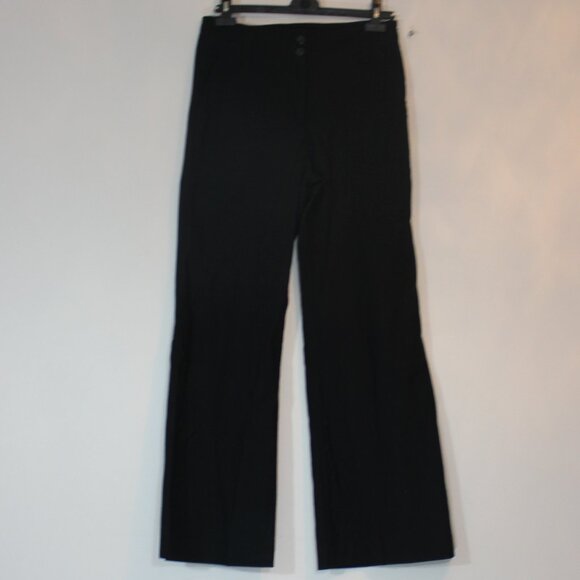 Maeve by Anthropologie Naomi classic wide leg flare black woman's pants size 8 - Picture 4 of 9